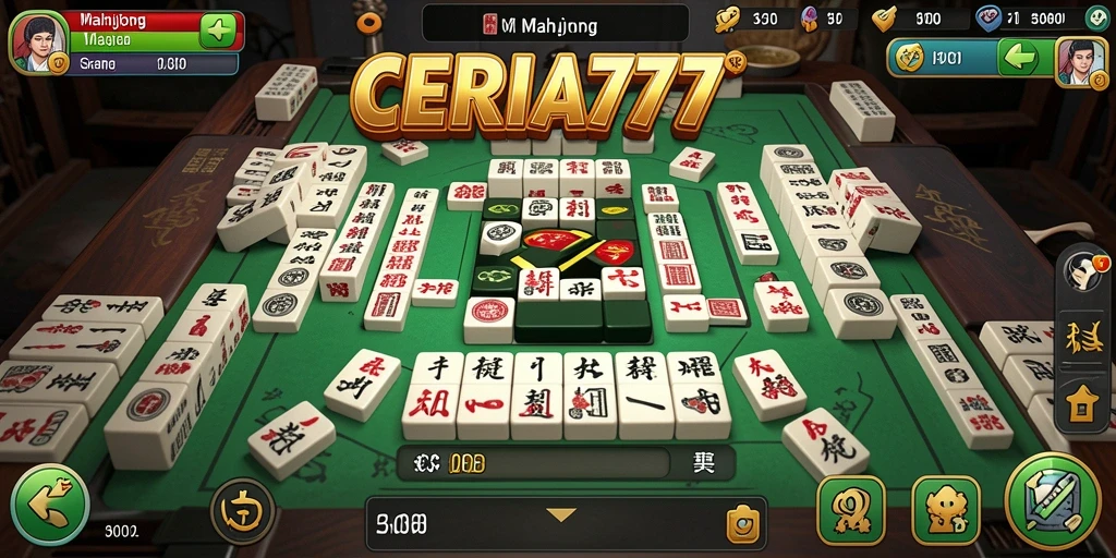 Tampilkan gameplay seru dalam permainan Mahjong CERIA777.