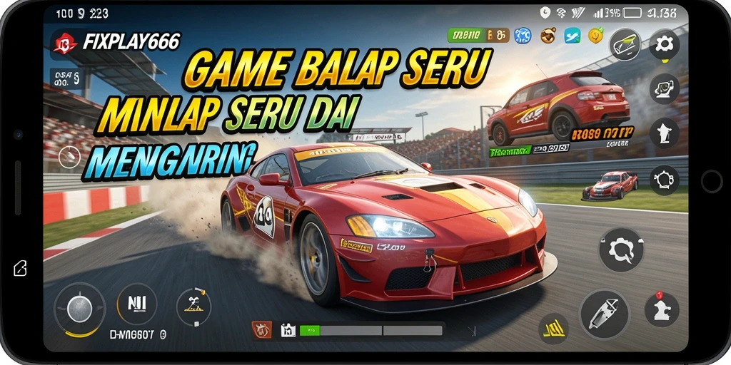 Tampilan seru gameplay balapan FIXPLAY666 dengan berbagai kendaraan.