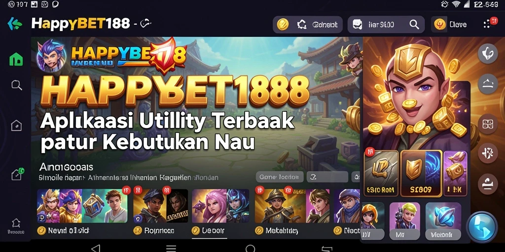 Tampilan antarmuka aplikasi HAPPYBET188 yang menarik dan mudah dipahami.