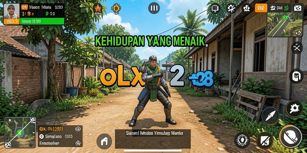 Screenshot menampilkan permainan simulasi kehidupan yang realistis dan interaktif.