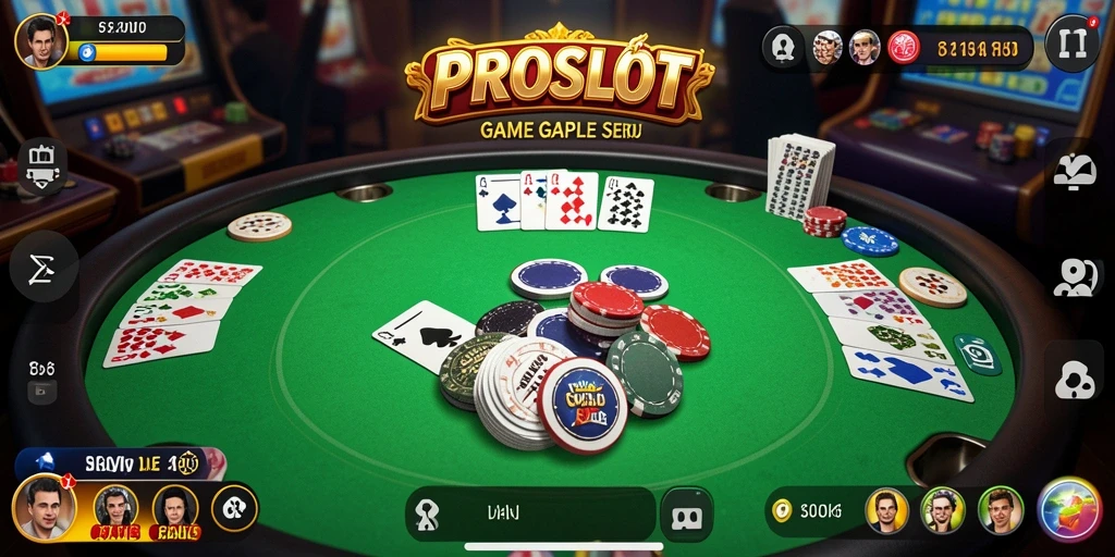 Tampilan seru gameplay Gaple di PROSLOT.