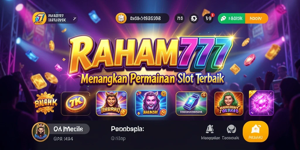 Tampilan gameplay menarik dari RAHAM777 dengan grafis slot yang menawan.